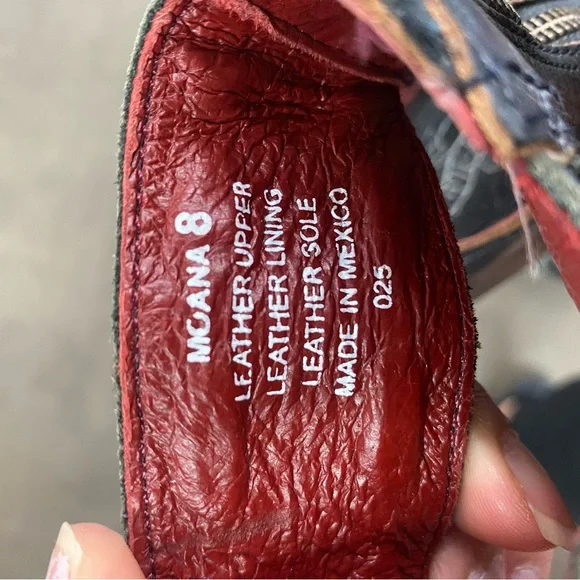 Freebird Women's Black and Brown Flats with Red Accents - Picture 8 of 8